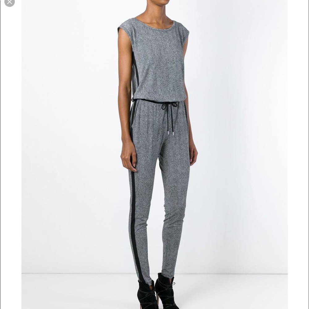 Michael Kors herringbone black jumpsuit